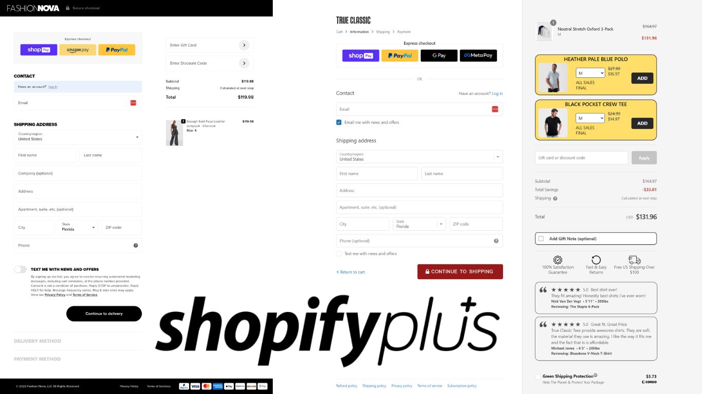 Shopify Plus Checkout Page: 10 Examples from Best Shopify Stores